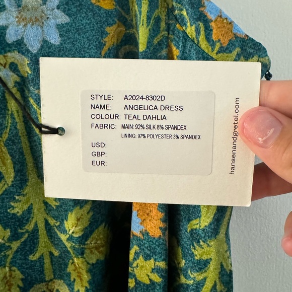 Hansen & Gretel Angelica Dress in Teal Dahlia - Picture 3 of 5